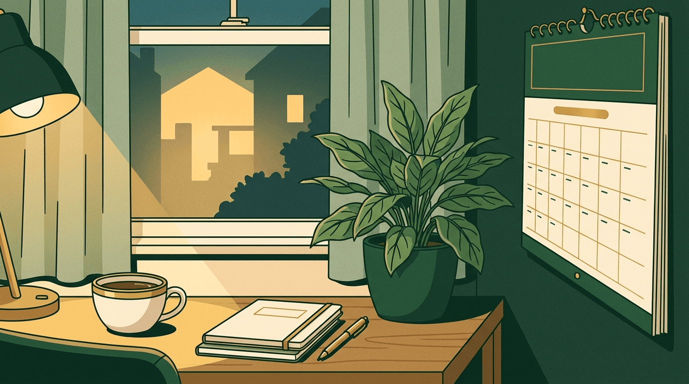 Wie gehe ich mit Arbeitszeit und Erreichbarkeit im Homeoffice um? – Illustration