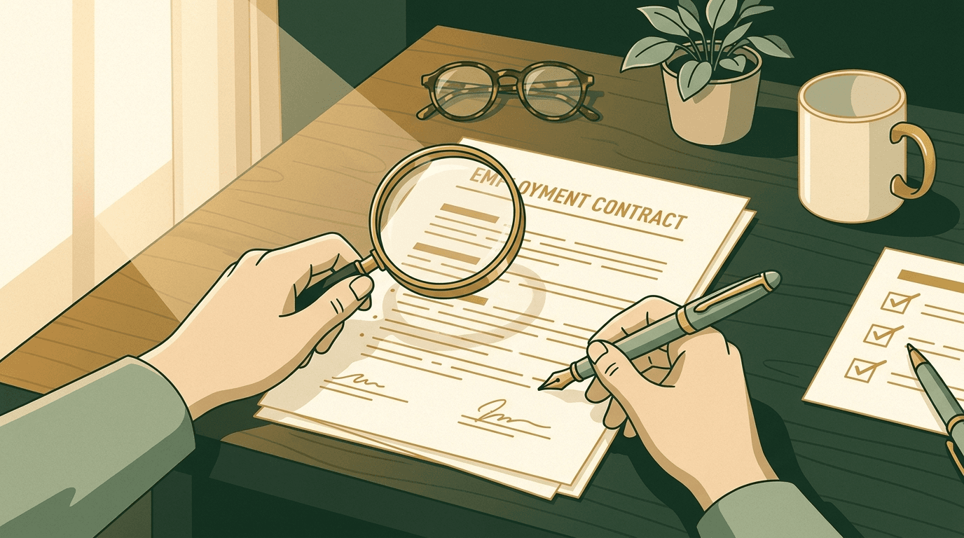 Worauf muss ich bei der Probezeit achten? – Illustration
